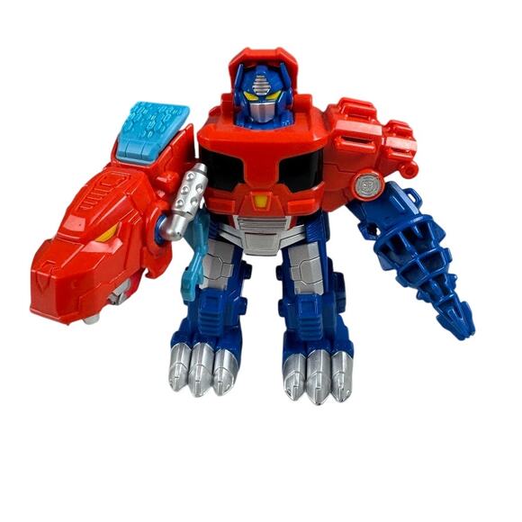 Transformers Rescue Bots Optimus Prime Dino Figure – Hasbro TOMY A8238 - Picture 1 of 7